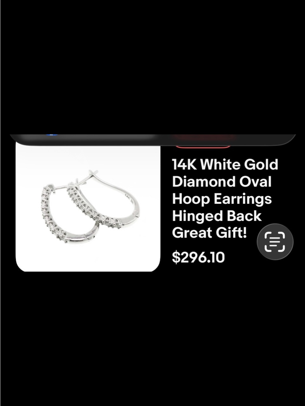 14K White Gold Diamond Oval Hoop Earrings - Classic White Gold Sparkle